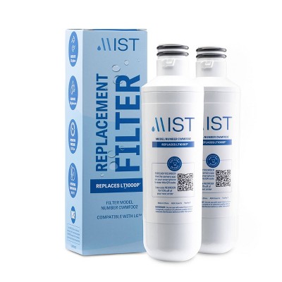 Mist Replacement Refrigerator Water Filter for LG LT1000P, MDJ64844601, Kenmore 46-9980 (2pk)