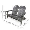 Christopher Knight Home Malibu Outdoor Acacia Wood Folding Adirondack Loveseat - 3 of 4