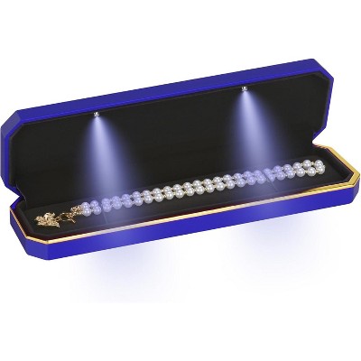 Jewelry Ring Holder Box with Keychain, Small Stud Necklace Storage Case
