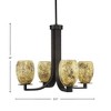 Toltec Lighting Apollo 4 - Light Chandelier in  Dark Granite with 5" Gold Fusion Shade - 2 of 2