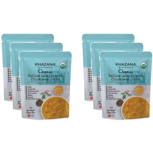 Khazana Curry Sauce Yellow Lentils with Chickpeas - Case of 6 - 10 oz - 1 of 2