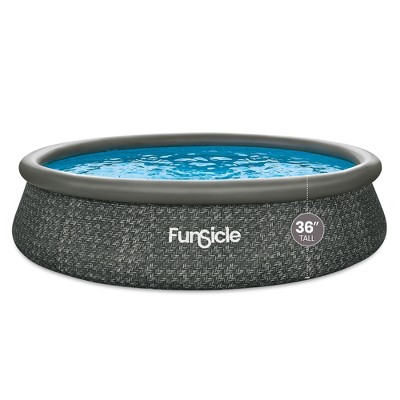 Funsicle 14ft Gray PVC Round Above Ground Pool with Pump