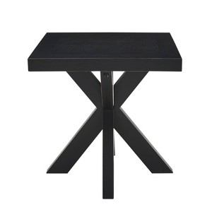 Steve Silver Co. Harris End Table Black: Square Accent Table, Rubberwood Frame, MDF Veneer Top - 1 of 3