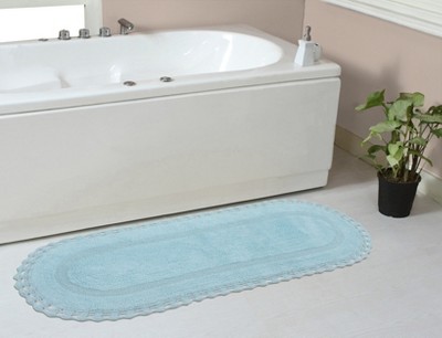 Hampton Crochet Collection Cotton Reversible Tufted Bath Rug - Home Weavers