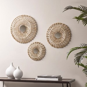 Spassway 20.5" x 20.5" Versatile Decorative Mirror Wall Art for Bathroom Living Room Bedroom Entryway Home and Office Decor Beige Available - 1 of 4