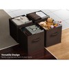 Sorbus 11 Inch 6 Pack Foldable Fabric Storage Cube Bins with Handles - for Organizing Pantry, Closet, Nursery, Playroom, and More - 4 of 4