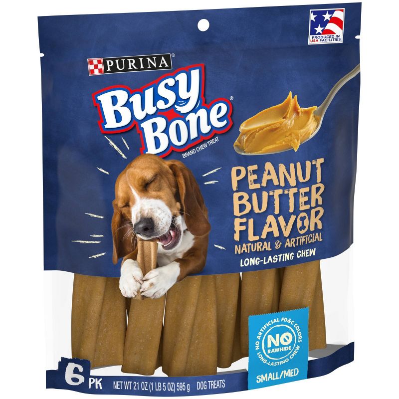 Purina Busy Bone Peanut Butter Flavor Small Medium Long Lasting Chewy Dog Treats, 5 of 9
