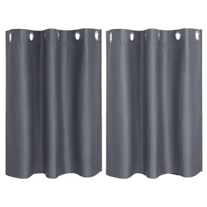 PiccoCasa Window Rod Pocket Valance Thermal Insulated Curtain Panels 2Pcs - 1 of 4