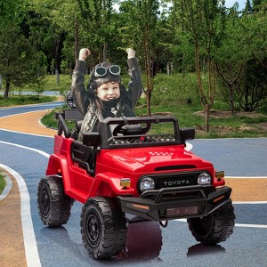 12V Electric Ride On Car, Licensed Toyota Truck Ride On Car for Kids, Electric Toy Car with Parent Remote Control, 3 Speed, MP3 Music, LED Lights - 1 of 4