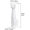 Allure Home Creations 3pc Cat Ceramic Toilet Brush Holder and Plastic Brush with Soap/Lotion Dispenser Cleaning Accessories Set White - image 2 of 4