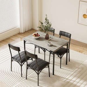 Kitchen Table and Chairs, Kitchen Table Sets with 4 Chairs, Dining Table Set Set for Apartments, Sturdy & Space-Saving - 1 of 4