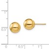 Black Bow Jewelry 8mm Polished Ball Friction Back Stud Earrings in 14k Yellow Gold - 4 of 4