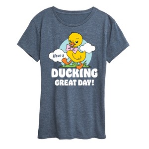 Women's - Instant Message - Ducking Great Day Short Sleeve Graphic T-Shirt - 1 of 4