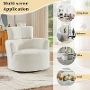 PAGED Swivel Accent Chair Upholstered Accent Barrel Chair Round Sofa Chair with Adjustable Headrest for Living Room - 4 of 4