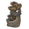 Alpine Corporation 24" Cascading Rock Fountain: Polyresin, LED-Lit, Outdoor Decor, Electric-powered - 3 of 4