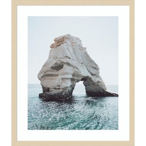 Amanti Art Rock of Solitude Milos by Bella Eve Wood Framed Wall Art Print - 1 of 4