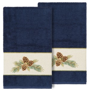 Linum Home Textiles 100% Turkish Cotton PIERRE Embellished Towel Set - 1 of 2