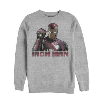 Men's Marvel Iron Man Forever Love 3000 Sweatshirt - Charcoal Heather ...