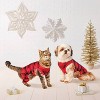 Plaid Brushed Fleece Pet Pajamas - Wondershop™ Red/Black - 2 of 3