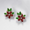 Ross-Simons 2.52 ct. t.w. Multi-Stone Flower Earrings in Sterling Silver - 3 of 4