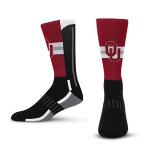 NCAA Oklahoma Sooners Streak Team Color Crew Socks - L - 1 of 3