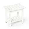 Arceso HDPE Shower Bench Stool, 16 Inch Waterproof Shower Seat for Inside Shower, Shower Stools for Shaving Legs with Storage Shelf for Bathroom - 2 of 4