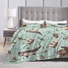 Sea Otters Micro Fleece Blanket - Cozy, Durable, Warm All - Season Cover for Sofa Bed 80X60 Inch - 4 of 4