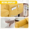 Upholstered Chaise Lounge Recliner Sleeper Sofa Bed Lazy Single Sofa Leisure Reading Couch with Side Pockets, Chenille - ModernLuxe - 4 of 4