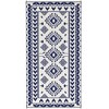 NAYSAYE 9' x 18' Reversible Outdoor Patio Rug Portable Camping Area Mat Waterproof for Garden Beach RV Travel, Blue and White - 2 of 4
