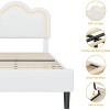 Twin Princess Kids Bed Frame w/ Light & Storage Drawer - Velvet Platform, Adjustable Headboard, Wood Slats, No Box Spring - 4 of 4