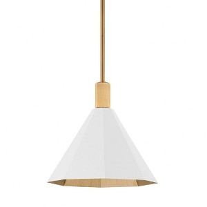 Troy Lighting Huntley 1 - Light Pendant in  Patina Brass/Soft White - 1 of 1