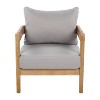 Christopher Knight Home Brooklyn Outdoor Acacia Wood Club Chair with Cushions (Set of 2) - 4 of 4