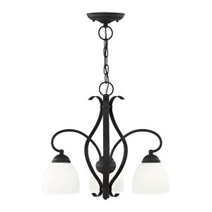 Livex Lighting Brookside 3 - Light Chandelier in  Black - 1 of 4