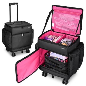 Byootique Rolling Nail Polish Organizer Manicure Storage Case Makeup Trolley - 1 of 4