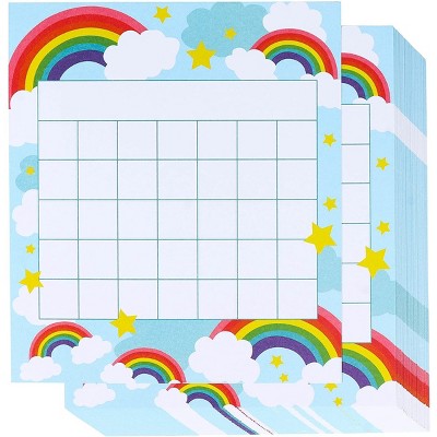 Juvale Rainbow Punch Card for Kids, Classroom Incentive Rewards (3.5 x 2  in, 60 Pack) 