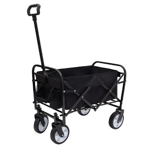 Grungis Expandable Folding Wagon for Camping,Rolling cart with Dual-Layer Storage,All Terrain Beach Wagons for Camping Shopping - 1 of 4