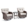 Belord 3 Pieces Small Patio Furniture Set with Swivel Chairs and Tempered Glass Top Accent Table, Outdoor Conversation Set with Extra Wide Back - 4 of 4