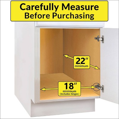 Lynk Professional 17"x21" Select Sliding Pull Out Cabinet Drawers Organizer Wood Chrome: Kitchen Storage, Ball Bearing Glides — фото 2