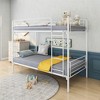 Metal Bunk Bed Twin Over Twin, Sturdy Frame with Side Ladder & Safety Guardrails, Noise-Free, Space-Saving, No Box Spring Needed - 3 of 4