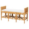 bali & pari Nairi Modern Bohemian Natural Brown Rattan Bench - 2 of 4