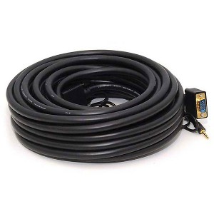Monoprice Super VGA Cable - 50 Feet - HD15 Male/Male with Stereo Audio and Triple Shielding (Gold Plated) - 1 of 2