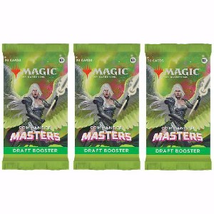 Magic the Gathering 3 Packs MTG Draft Booster Pack Lot MTG Commander Masters - 1 of 1
