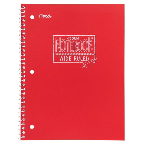 notebook mead spiral target ruled subject wide