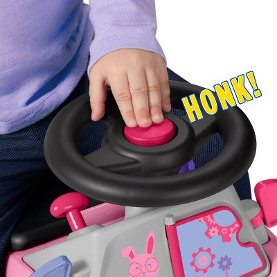 Pink Interactive Ride-On Car with Sensory Activities