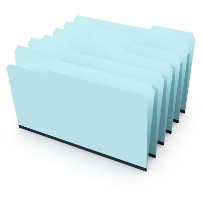 HITOUCH BUSINESS SERVICES File Folders 1/3 Cut Legal Size Light Blue 25/Box TR621318/509620