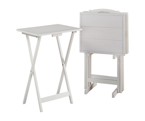 Graham Tray Tables White - Powell Company