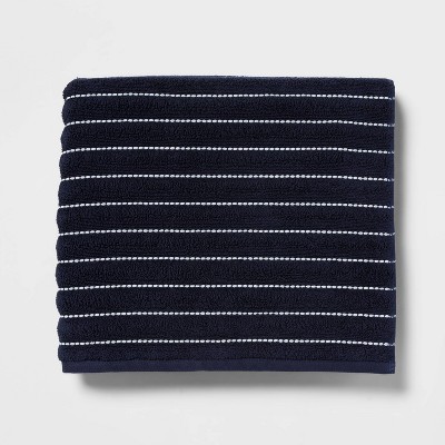 Performance Plus Bath Towel Navy Striped - Threshold™