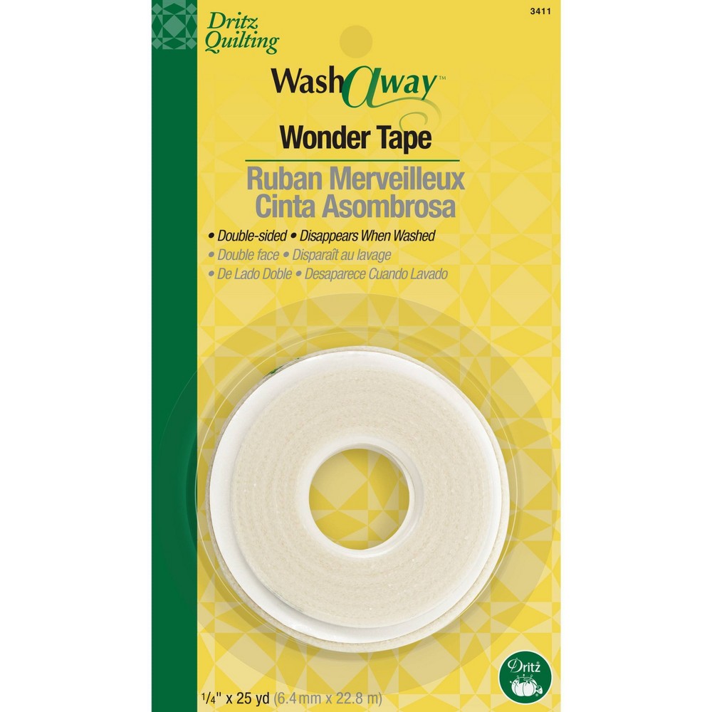 Photos - Accessory Dritz 1/4" x 25-Yards Wash-A-Way Wonder Tape Double-Sided Roll White