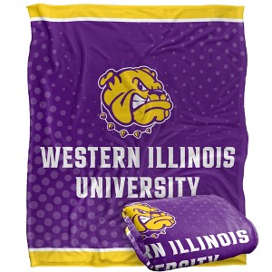 Western Illinois University Logo Dots Silky 50x60 Blanket, 1 Sided - 1 of 4