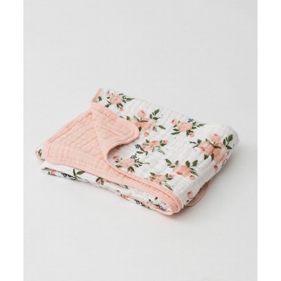 Little Unicorn Cotton Muslin Quilt Blanket - Watercolor Roses